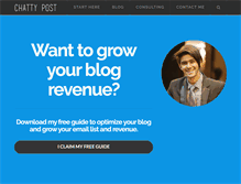 Tablet Screenshot of chattypost.com